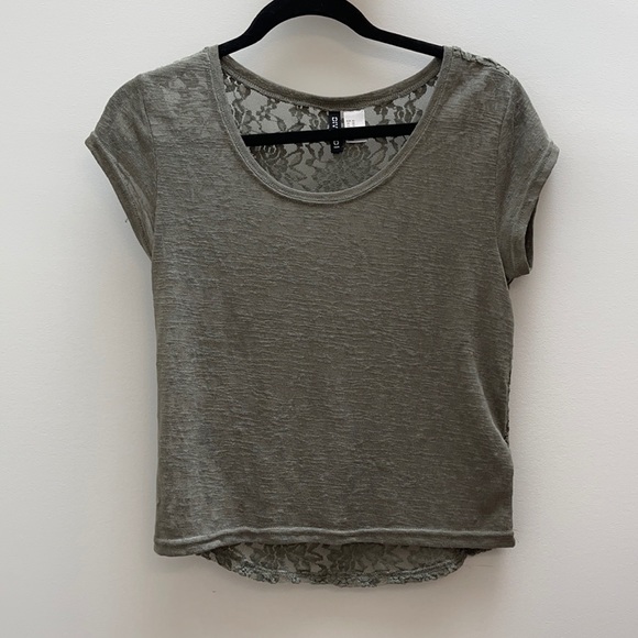 Dark green laced top from H&M in a size small. - Picture 1 of 2
